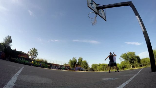 Acrobatic shot and jump shot in one on one