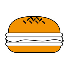 hamburger food icon image vector illustration design 