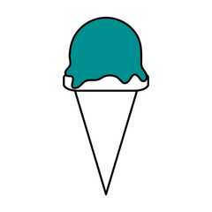 ice cream cone icon image vector illustration design 