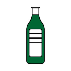 bottle with blank label icon image vector illustration design 