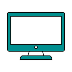 computer monitor icon image vector illustration design 