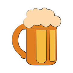 glass of beer icon image vector illustration design 