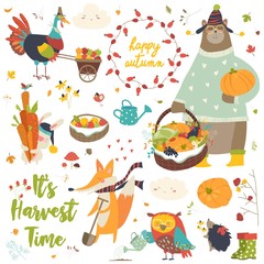 Harvesting animals set
