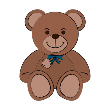 teddy bear toy icon image vector illustration design 