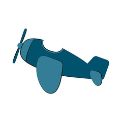 airplane single engine icon image vector illustration design 