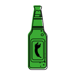 beer bottle  icon image vector illustration design  green color