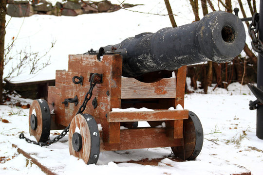 An old cannon at the fortress of Korela