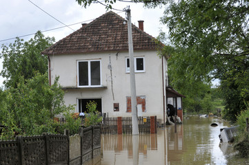 The consequences of flooding, flooded house