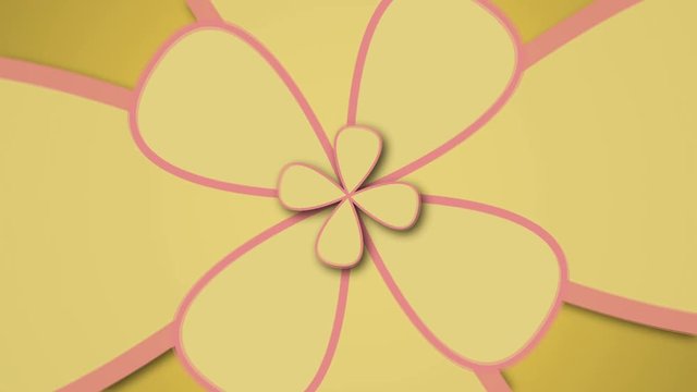 Abstract background with retro flowers. Modern backdrop. Seamless loop