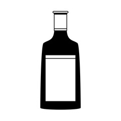 liquor bottle icon image vector illustration design  black and white