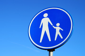 Dutch pedestrian road sign: Footpath