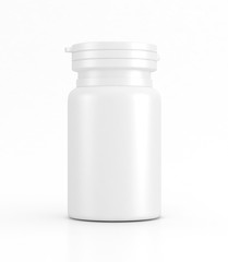 Blank medicine bottle mockup isolated 3d illustration.