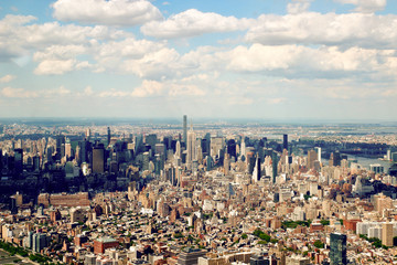 Uptown Manhattan from above