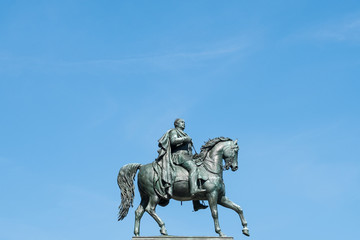 man on horse, horseman statue isolated - frederick wilhelm