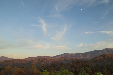 sunrise, autumn, Great Smokey Mountains, North Carolina