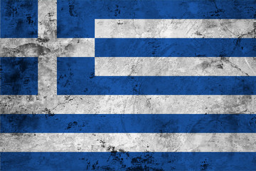 Flag of the Greece close up