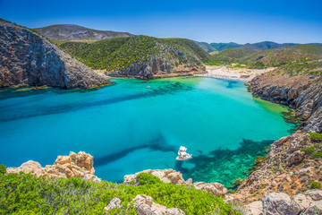 Cala Domestica beach, Sardinia, Italy.