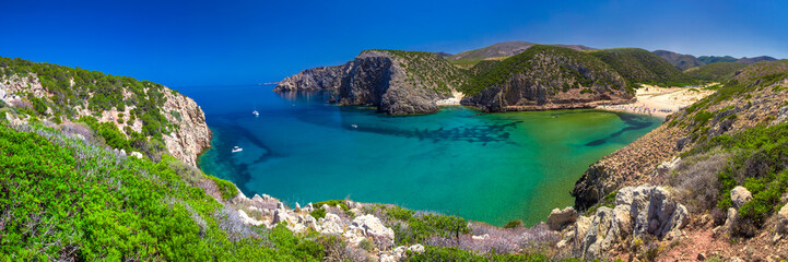 Cala Domestica beach, Sardinia, Italy.