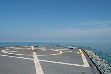 Warship helicopter flight deck