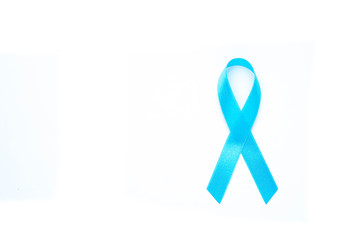 awareness light blue ribbon and for prostate cancer awareness campaign and men's health concept in November and September month.