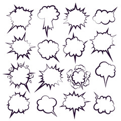 Comic dialog empty balloon outline