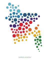 dotted texture Bangladesh vector background
