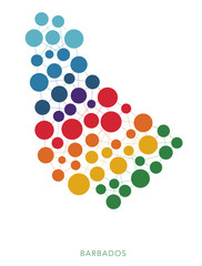 dotted texture Barbados vector background