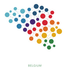 dotted texture Belgium vector background