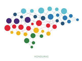 dotted texture Honduras vector background