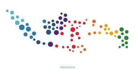 dotted texture Indonesia vector background