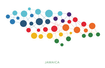 dotted texture Jamaica vector background