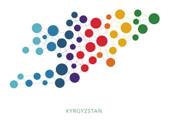 dotted texture Kyrgyzstan vector background