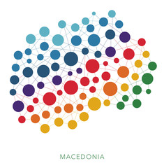 dotted texture Macedonia vector background