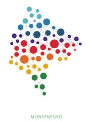 dotted texture Montenegro vector background