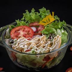 Fish salad and vegetables