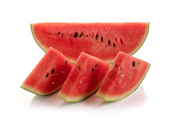 Slice of watermelon on white