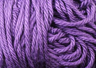 A super close up image of amethyst yarn