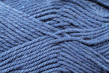 A super close up image of sapphire yarn