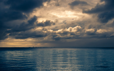 Dramatic cloudy morning