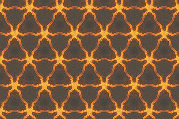 Gold and Brown Abstract Chain Pattern