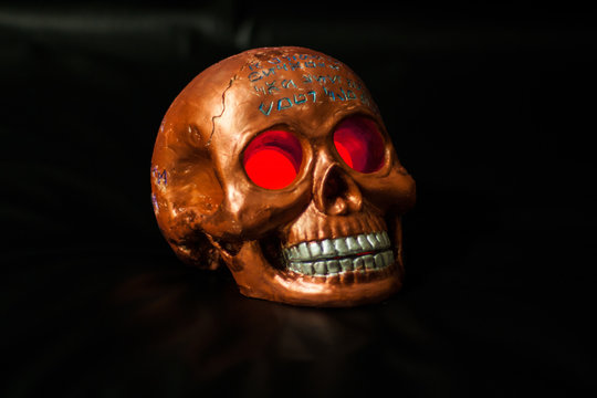 Magic Skull With Glowing Red Eyes