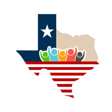 Texas People Support Logo Illustration