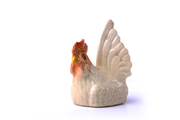 Ceramic Chicken souvenir  on white background