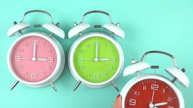 4k Turning the clocks forward one hour for Springtime Daylight Savings Time.