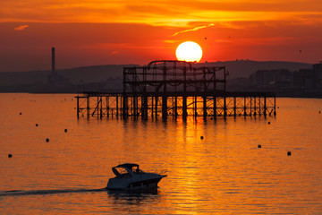 Brighton sunset over West Pier