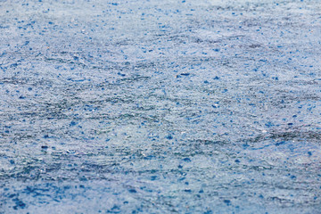 Hotel swimming pool with raining