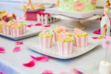 sweets and desserts, table decorated for a party, catering services