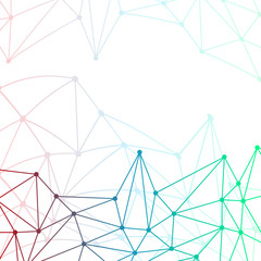 Geometric black background Molecule and communication for brochure and slideshow. Geometric abstract background with connected line and dots. Vector abstract circles infographic network template.