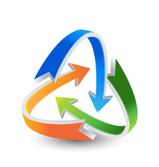 Arrows connections business icon