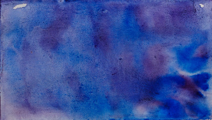 Fototapeta na wymiar Blue purple watercolor abstraction